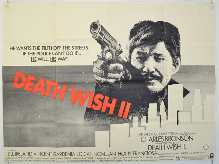 ロサンゼルス DEATH WISH Ⅱ USオリジナル映画ポスター 【公式通販】