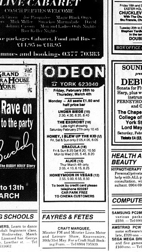 YorkOdeon27thFeb1993Screening